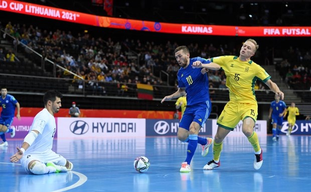 Kazakhstan dễ dàng giành vé đi tiếp tại FIFA Futsal World Cup 2021 bằng chiến thắng thứ hai với tỷ số 3-0 trước chủ nhà Litva. (Ảnh: Getty Images)