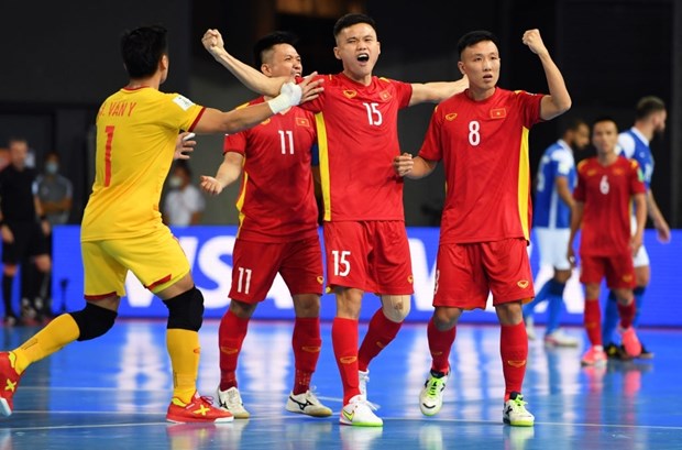 Đội tuyển futsal Việt Nam đặt hy vọng giành vị trí thứ ba bảng đấu gồm Brazil, Panama và Cộng hòa Séc để có thể giành vé đi tiếp vào vòng 1/8. (Ảnh: Getty Images)