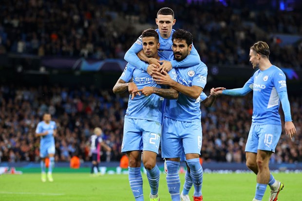 Manchester City thắng tưng bừng trước Leipzig. (Nguồn: Getty Images)