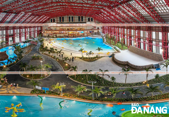 An inside part of the high-class Water Park 365 entertainment complex at the US$100 million Da Nang – Mikazuki Japanese Resorts & Spa project in Hoa Hiep Nam Ward, Lien Chieu District. Photo: TRONG HUNG