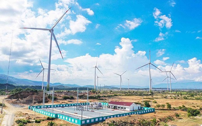 Khu cực dự án điện gió số 5 do Trung Nam Group đầu tưu tại Ninh Thuận.