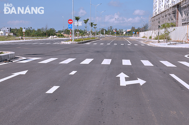 Road markings and lines are made perfect. Photo: THANH LAN