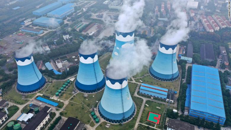 Một nhà máy nhiệt điện than tại tỉnh Giang Tô, Trung Quốc. Ảnh: CNN