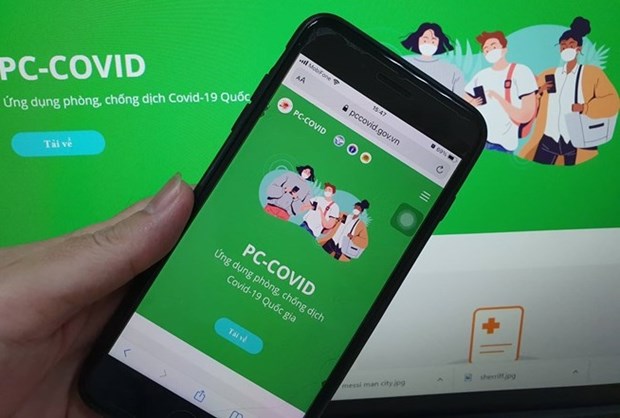 The PC-COVID mobile app (Photo: VNA)