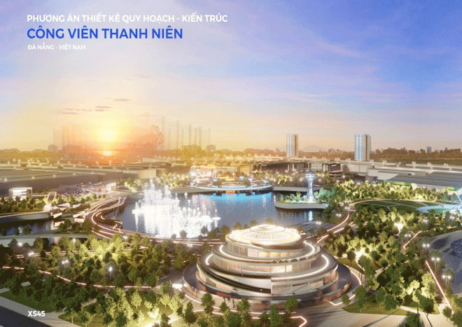 The first prize-wining entry at the city-launched contest seeking best architectural ideas for the upgrade of the Da Nang-based existing Thanh Nien (Youth) Park. Photo: TRIEU TUNG 