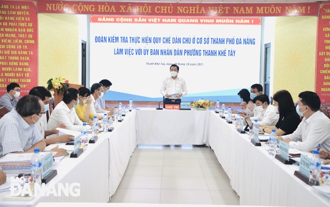 Toàn cảnh buổi làm việc. Ảnh: TRỌNG HUY