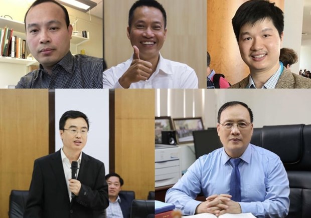 Prof. Dr. Bui Tien Dieu, Prof. Dr. Nguyen Xuan Hung, Asso. Prof. Dr. Le Hoang Son, Prof. Dr. Vo Xuan Vinh, Prof. Dr. Nguyen Dinh Duc. (from top left to right) (Photo: laodong.vn) 