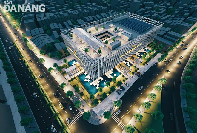 Thiết kế Trung tâm Hành chính quận Hải Châu của Công ty TNHH Kiến trúc và đô thị Ciar đoạt giải Nhì