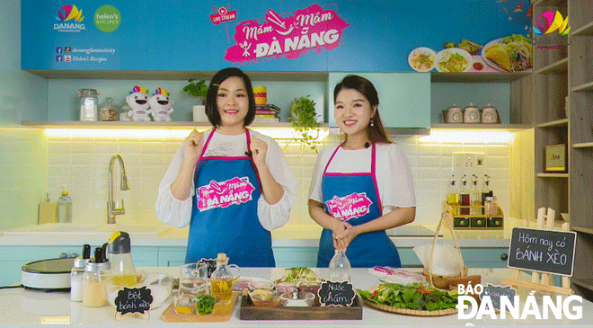 The Da Nang Tourism Promotion Centre organised a livestream programme to introduce Da Nang cuisine to visitors in July 2021. Photo: DIEP NHU