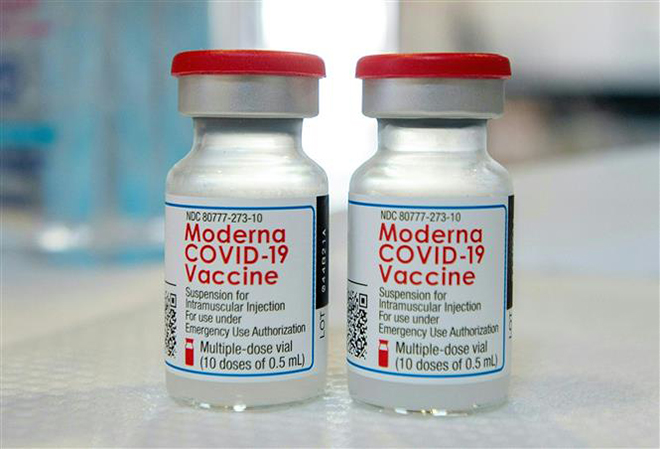 Vaccine ngừa Covid-19 của hãng Moderna. Ảnh: AFP/TTXVN