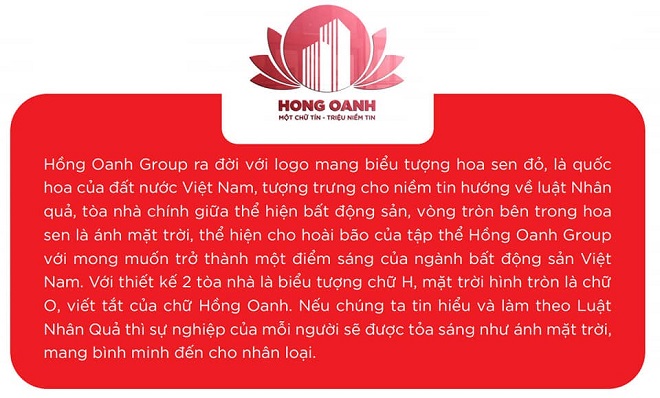 Logo thương hiệu Địa ốc Hồng Oanh - Đơn vị phân phối chính thức Nam An Golden City.