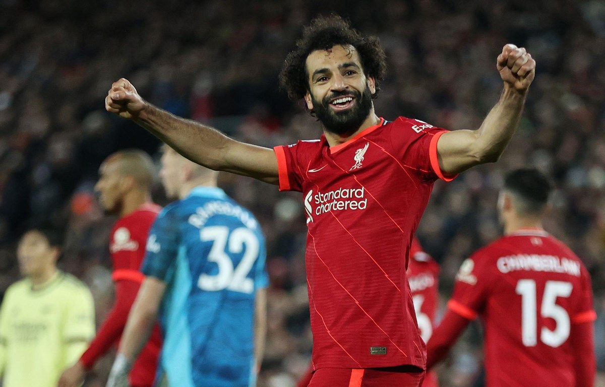 Salah lại ghi bàn để giúp Liverpool thắng đậm Arsenal. (Nguồn: Sky)