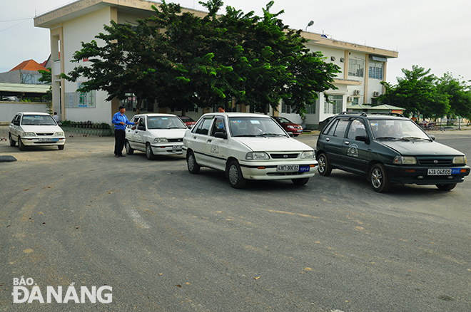 Driving training activities are seen at the Vocational Training Junior College No. 5