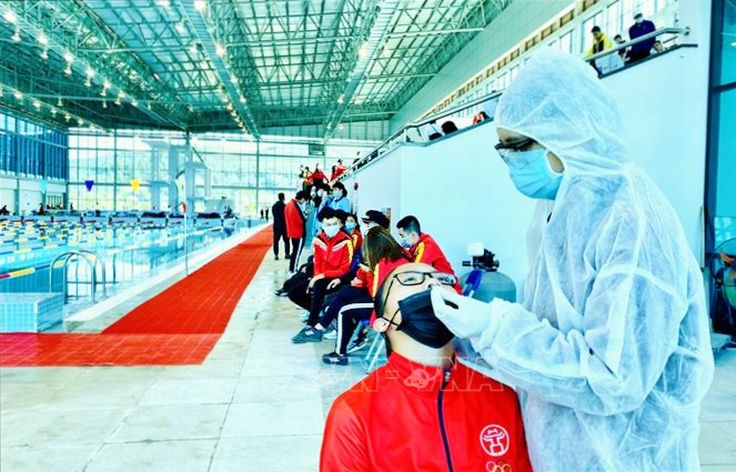 Các vận động viên tham gia Giải Bơi, Lặn quốc gia năm 202 được test 
