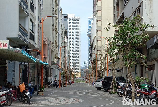 An Thuong 1 Street which is parallel to Tran Bach Dang Street has been upgraded and opened to the public. Photo: TRIEU TUNG