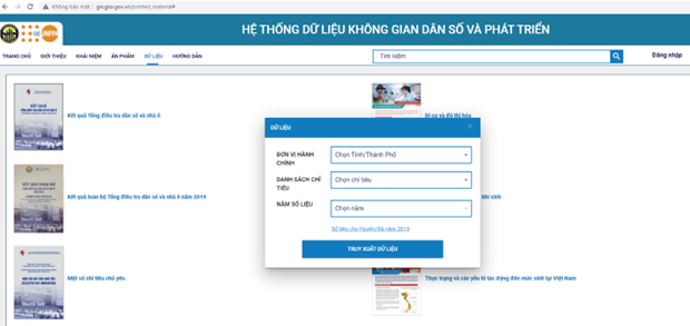Ra mắt trang thông tin toàn diện về dân số, kinh tế-xã hội Việt Nam