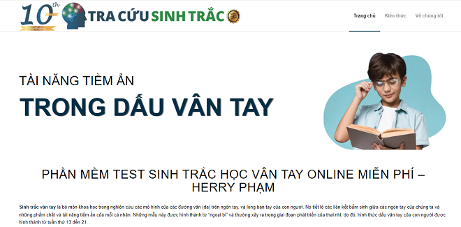 Trang website xem sinh trắc vân tay chính xác và chuyên nghiệp hàng đầu tại Việt Nam