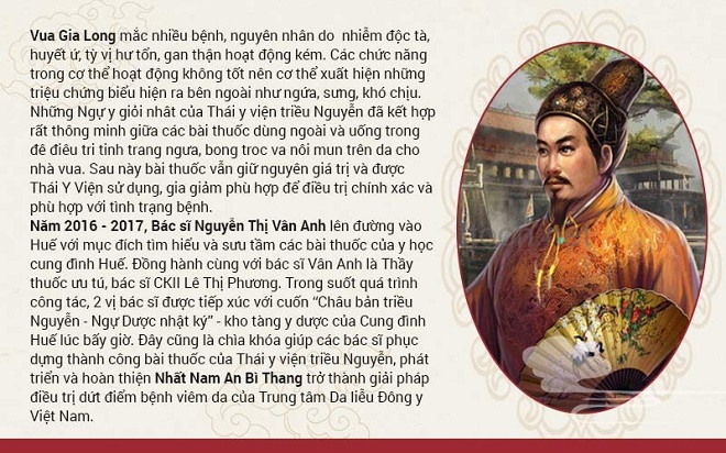 Bài thuốc Nhất Nam An Bì Thang lấy “tâm” là bài thuốc trị mụn cho vua Gia Long.