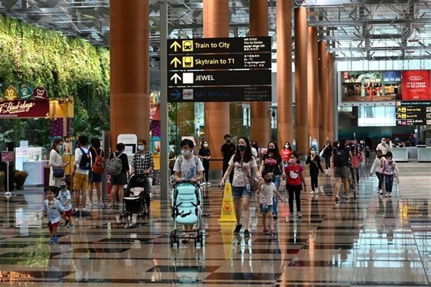 At Changi international airport in Singapore (Photo: AFP)