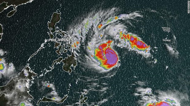 Hình ảnh bão Rai. (Nguồn: edition.cnn.com)