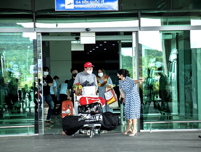 South Korean tourists with vaccine passports arrive at Phú Quốc Island in November under Việt Nam's pilot international tourism resumption. — VNA/VNS Photo