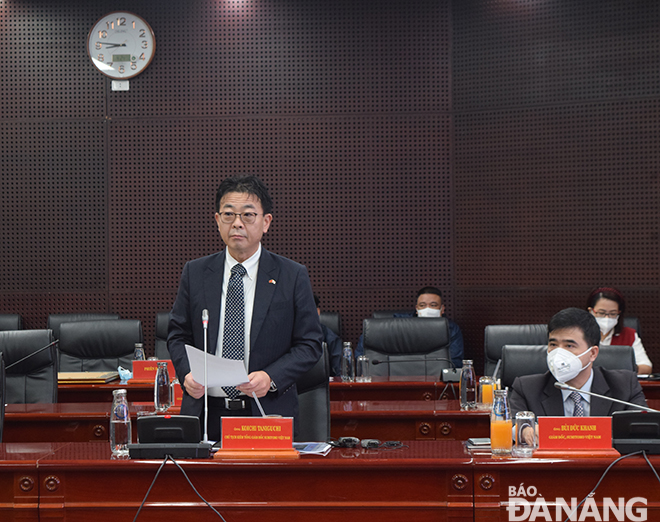 Chủ tịch kiêm Tổng Giám đốc Sumitomo Việt Nam Koichi Taniguchi cho biết Chính phủ Nhật Bản cũng đánh giá cao tầm quan trọng của thành phố Đà Nẵng nên đã có chủ trương nâng cấp Văn phòng Lãnh sự Nhật Bản  lên Tổng Lãnh sự quán vào tháng 1-2022