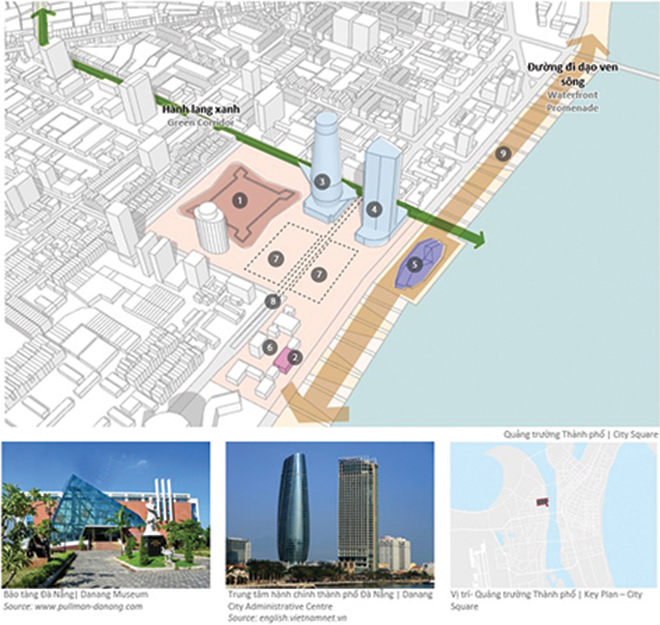 Khu vực Quảng trường trung tâm được định hướng là không gian công cộng phục vụ người dân Đà Nẵng. Ảnh: V.Q.HÙNG
