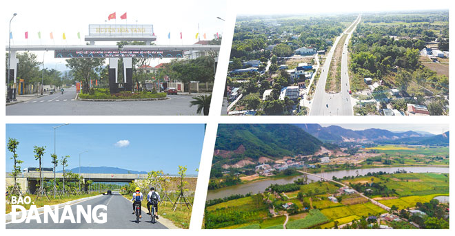 Bộ mặt đô thị Hòa Vang thay đổi đáng kể nhờ đầu tư phát triển hạ tầng. Ảnh: ĐOÀN LƯƠNG - XUÂN SƠN
