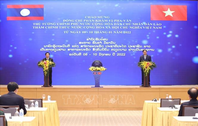 Thủ tướng Việt Nam và Thủ tướng Lào đồng chủ trì lễ phát động Năm đoàn kết hữu nghị Việt Nam - Lào, Lào - Việt Nam 2022