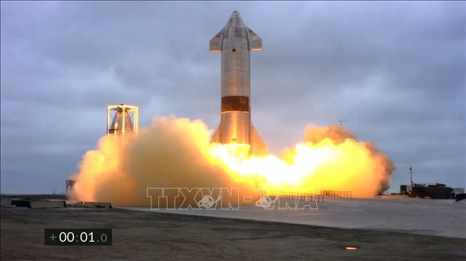  Tàu Starship SN15 được phóng từ Boca Chica, Texas, Mỹ, ngày 5-5-2021. Ảnh: AFP/TTXVN