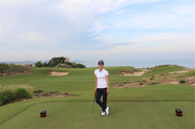 Tăng Thị Nhung, the first professional female golfer in Việt Nam. — Photo vietnamgolfmagazine.net