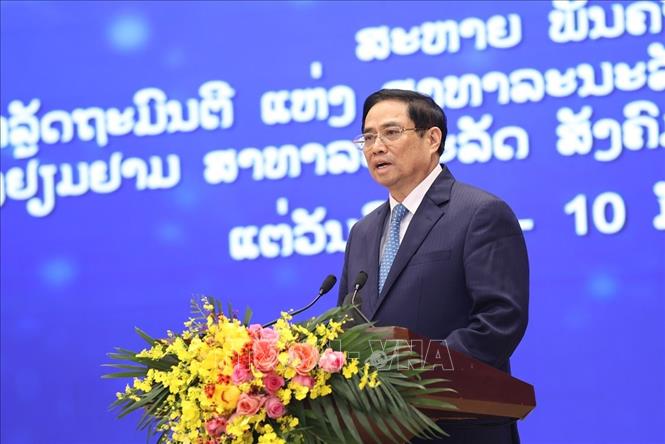 Thủ tướng Phạm Minh Chính phát biểu tại buổi lễ. Ảnh: Dương Giang/TTXVN.