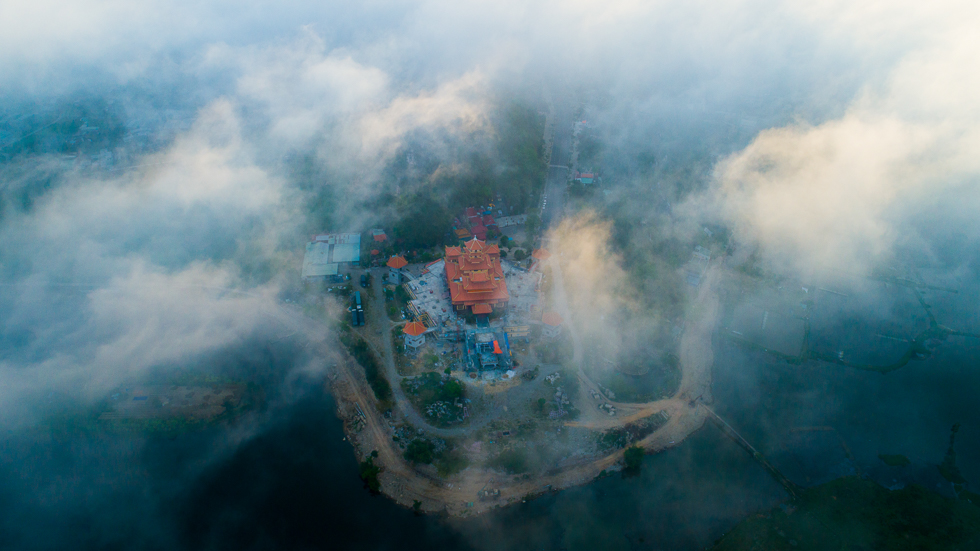 The Marble Mountains Tourist Area seen on the early morning. Photo: Phan Cong Chanh