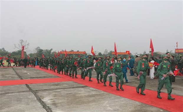 Các địa phương trong cả nước tổ chức giao nhận quân từ ngày 16 đến 20-2