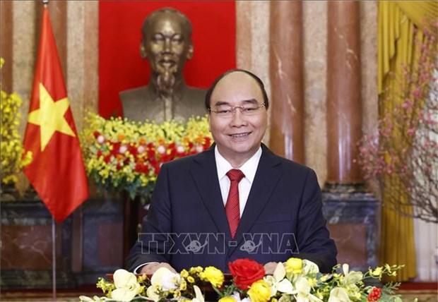 President Nguyen Xuan Phuc extends New Year greetings (Photo: VNA)