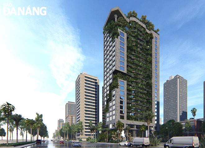 The architecture of the ‘M Garden City Hotel Da Nang’ project - the vertical garden designed architect Ho Khue won the Best Hotel Architectural Design at the Viet Nam Property Awards 2020 held by Singapore’s PropertyGuru Award.