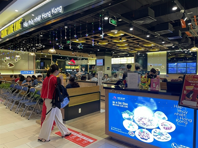 A restaurant at AEON Bình Tân in HCM City filled with customers on the second day of the new year. Photo Thu Hằng