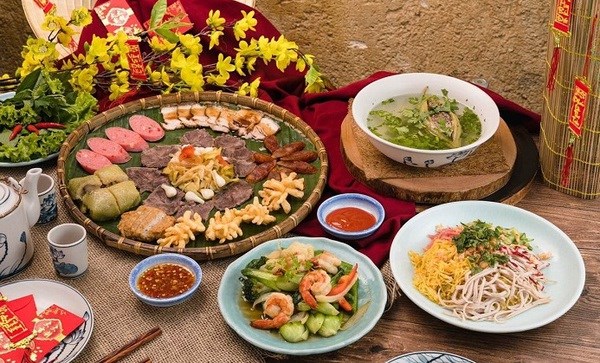 A Tet feast ot the central region. (Photo:dulichvietnam.com.vn)