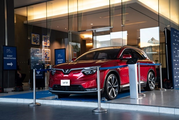 VinFast is hosting the VinFast California Roadshow until March 6, aiming to promote its electric SUV models VF 8 and VF 9 in the US market. (Photo: VietnamPlus)