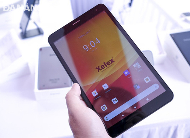 Locally-made Xelex tablets are produced by Trungnam EMS. Photo: TRIEU TUNG