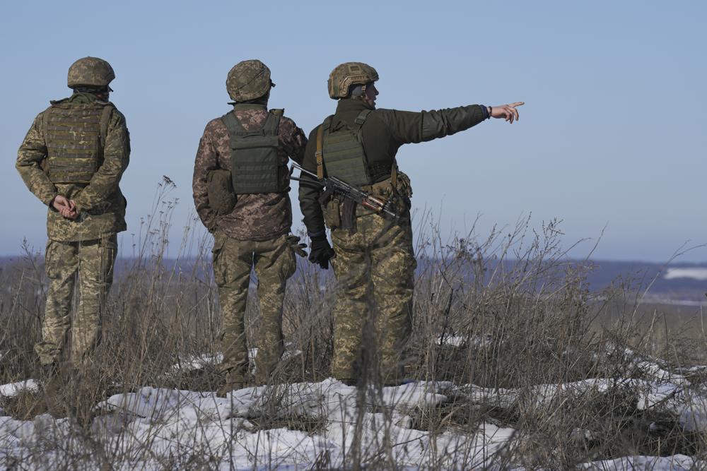 Binh sĩ Ukraine tại Popasna, vùng Luhansk thuộc Đông Ukraine. Ảnh: AP