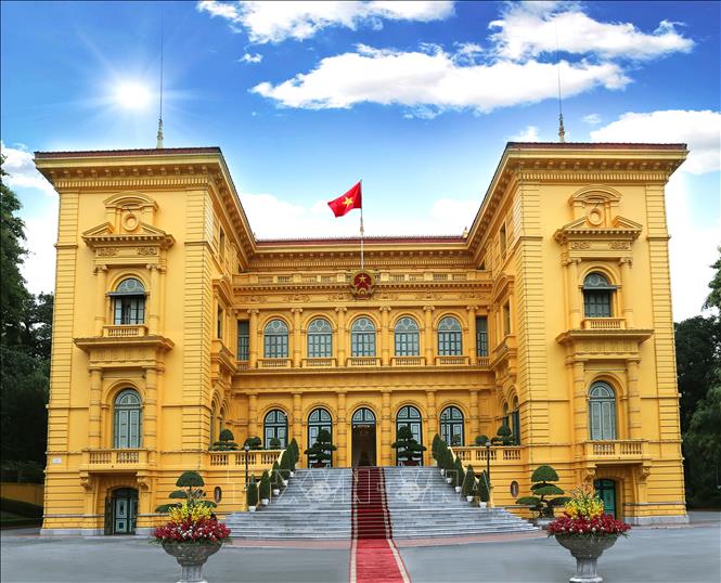 Phủ Chủ tịch ở Thủ đô Hà Nội, nơi diễn ra các sự kiện quan trọng của quốc gia. Ảnh: Trí Dũng/TTXVN