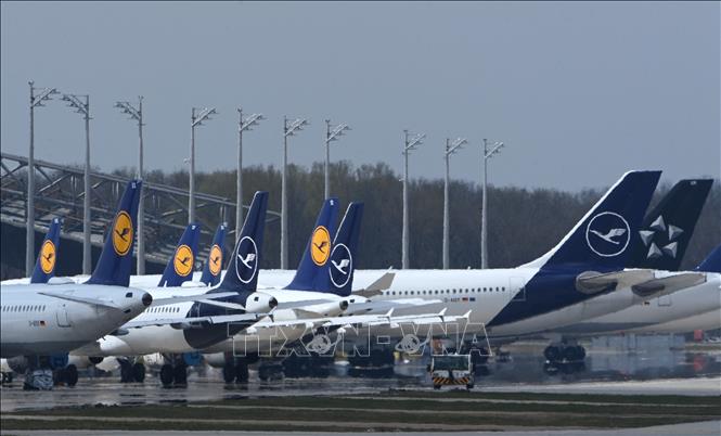 Máy bay của hãng hàng không Lufthansa tại sân bay ở Munich, Đức. Ảnh tư liệu: AFP/TTXVN