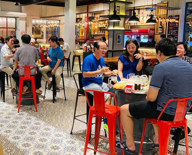 The airy and polite space inside the Brewhaha restaurant. Photo: T.N