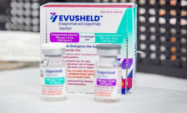 AstraZeneca's Evusheld vials. — Photo courtesy of the company