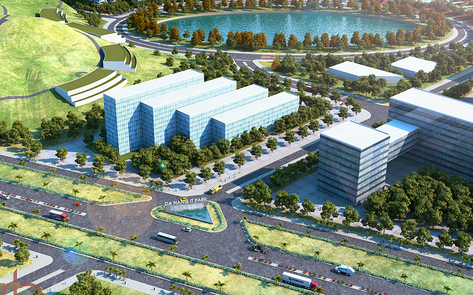 The artistic impression of the Da Nang IT Park 