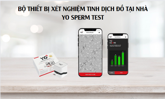 Máy xét nghiệm tinh dịch đồ thông tin tại nhà Yo Sperm Test.