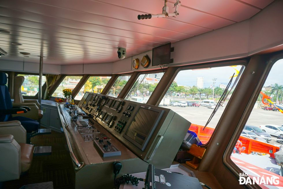 The ship's cockpit.