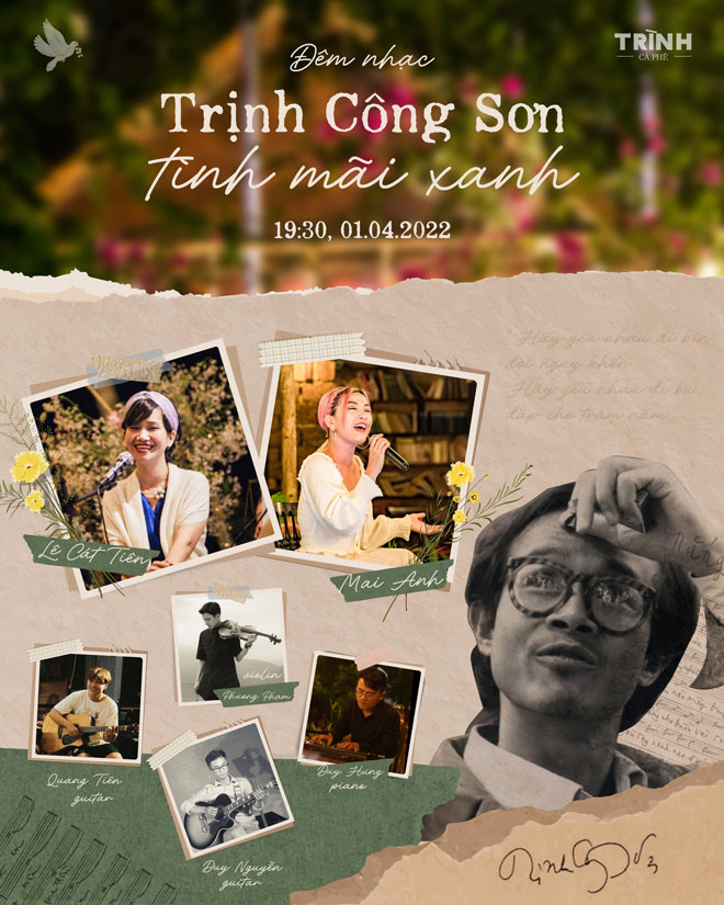 Một quán cà phê tại Đà Nẵng tổ chức đêm nhạc tưởng nhớ  Trịnh Công Sơn nhân 21 năm ngày mất của ông 1-4-2001 - 1-4-2022.