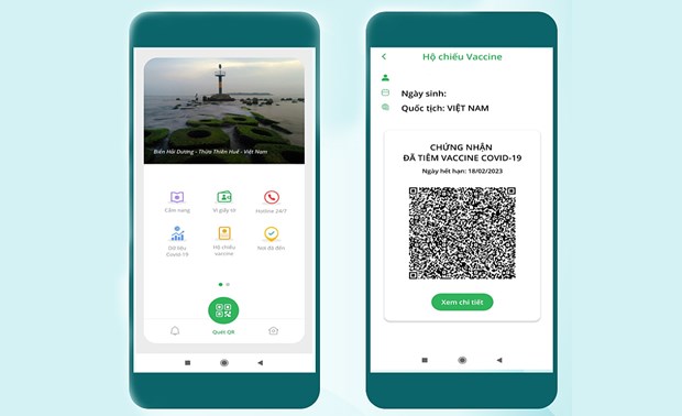 Viet Nam's COVID-19 vaccine passports (Photo: VNA)